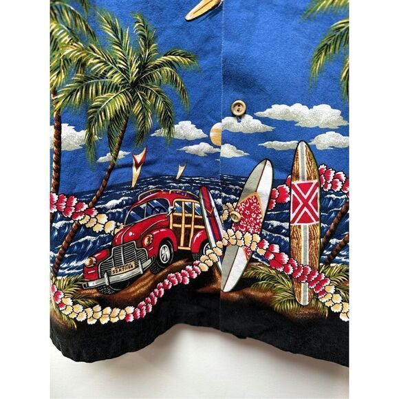 Kole Kole men’s Hawaiian print one pocket button front shirt size Med. #41-1028 - Picture 4 of 4